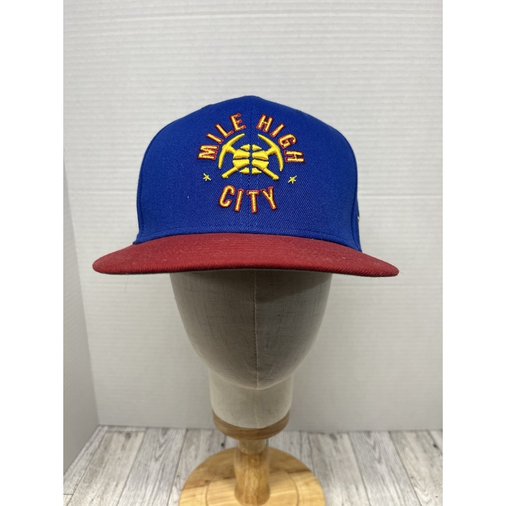 New Era 9FIFTY Denver Nuggets Mile High City Snapback Hat Blue Red NBA Cap
